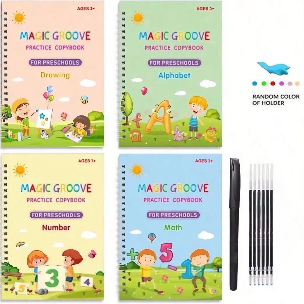 Magic Reusable Handwriting Workbook Set (4 Books) - Zghartoys