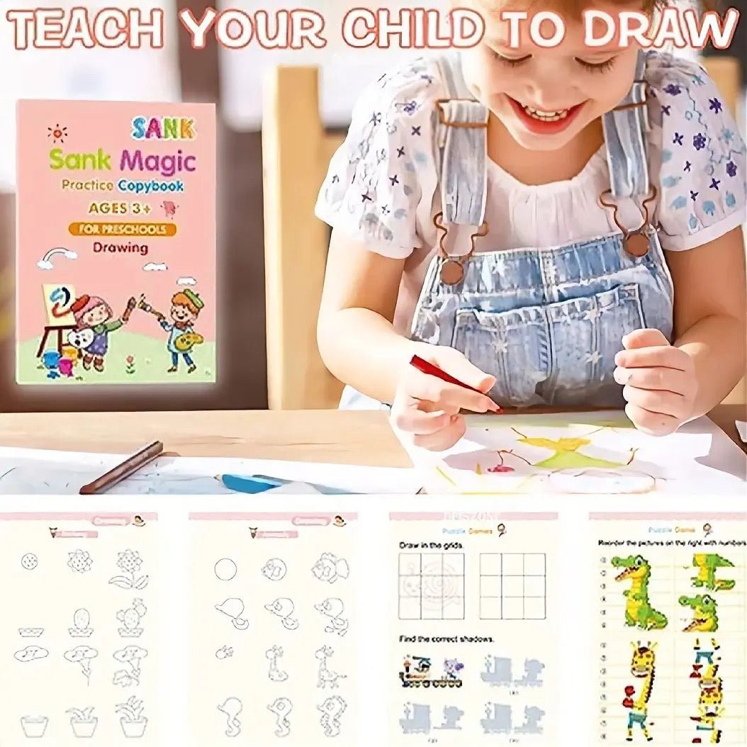 Magic Reusable Handwriting Workbook Set (4 Books) - Zghartoys