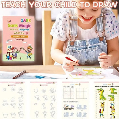 Magic Reusable Handwriting Workbook Set (4 Books) - Zghartoys