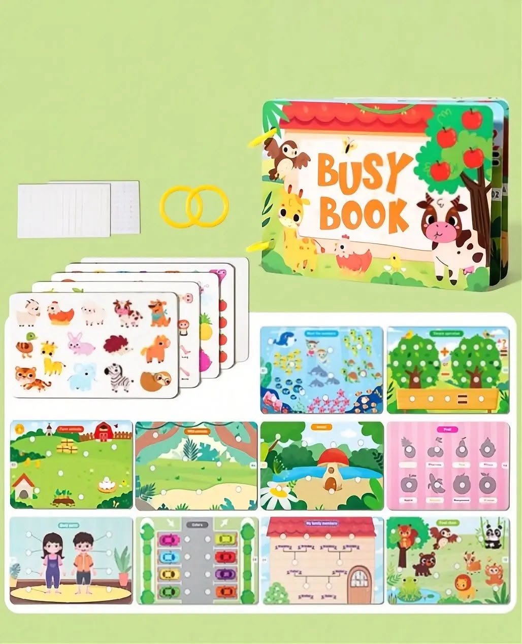 Toddler Busy Book – Activity Binder for Kids 2+ Years - Zghartoys