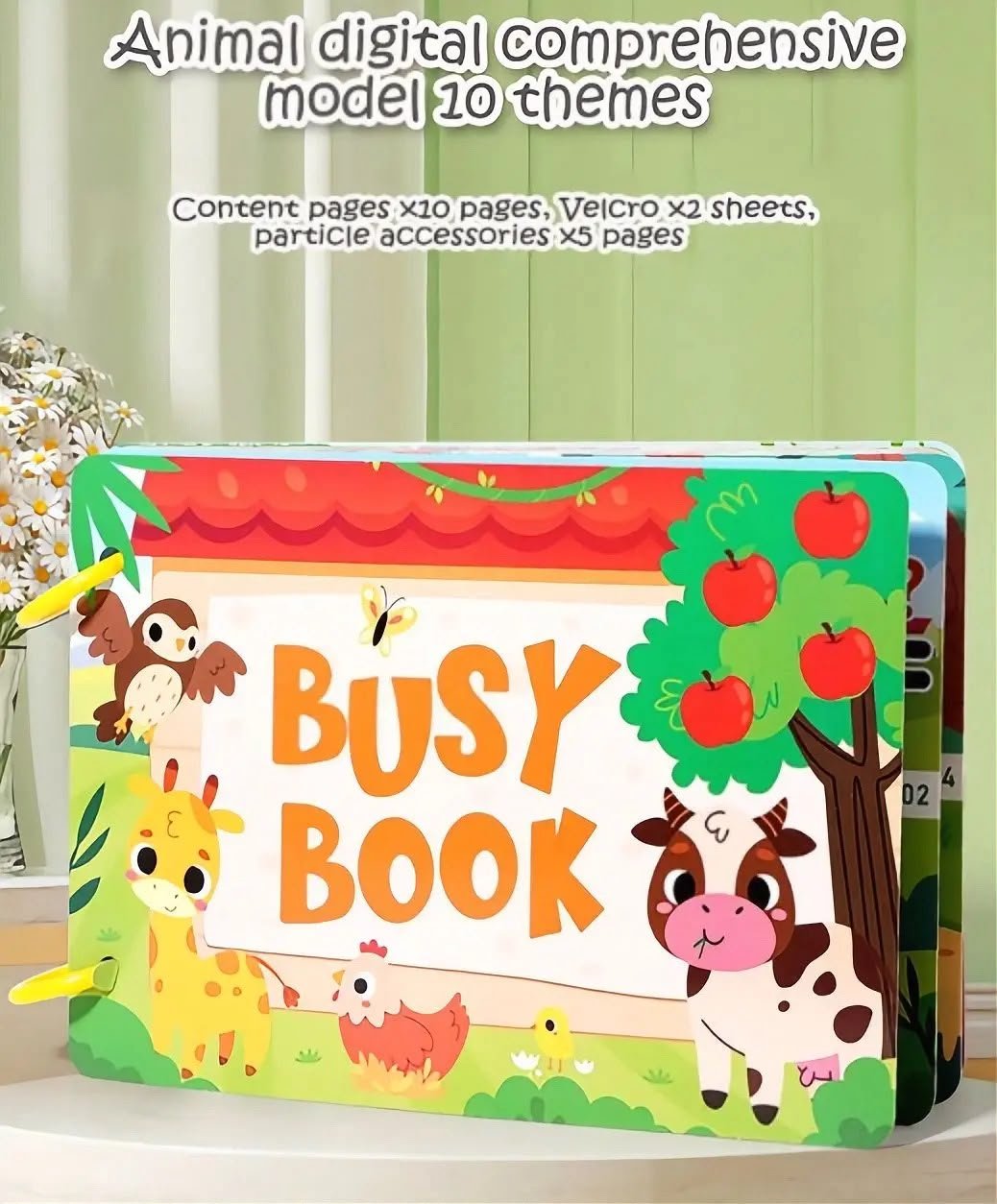 Toddler Busy Book – Activity Binder for Kids 2+ Years - Zghartoys