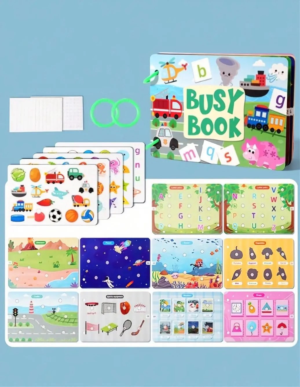 Toddler Busy Book – Activity Binder for Kids 2+ Years - Zghartoys
