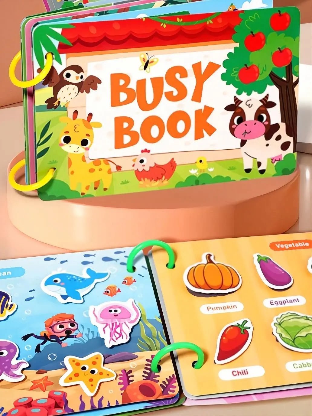 Toddler Busy Book – Activity Binder for Kids 2+ Years - Zghartoys