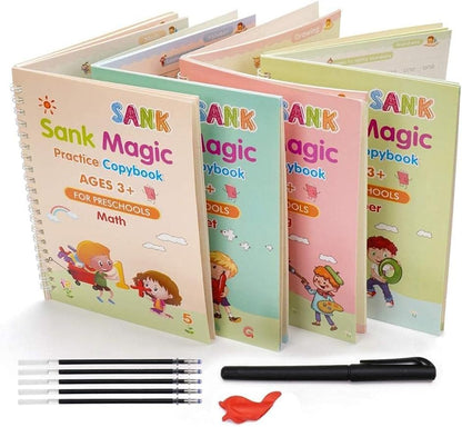 Magic Reusable Handwriting Workbook Set (4 Books) - Zghartoys