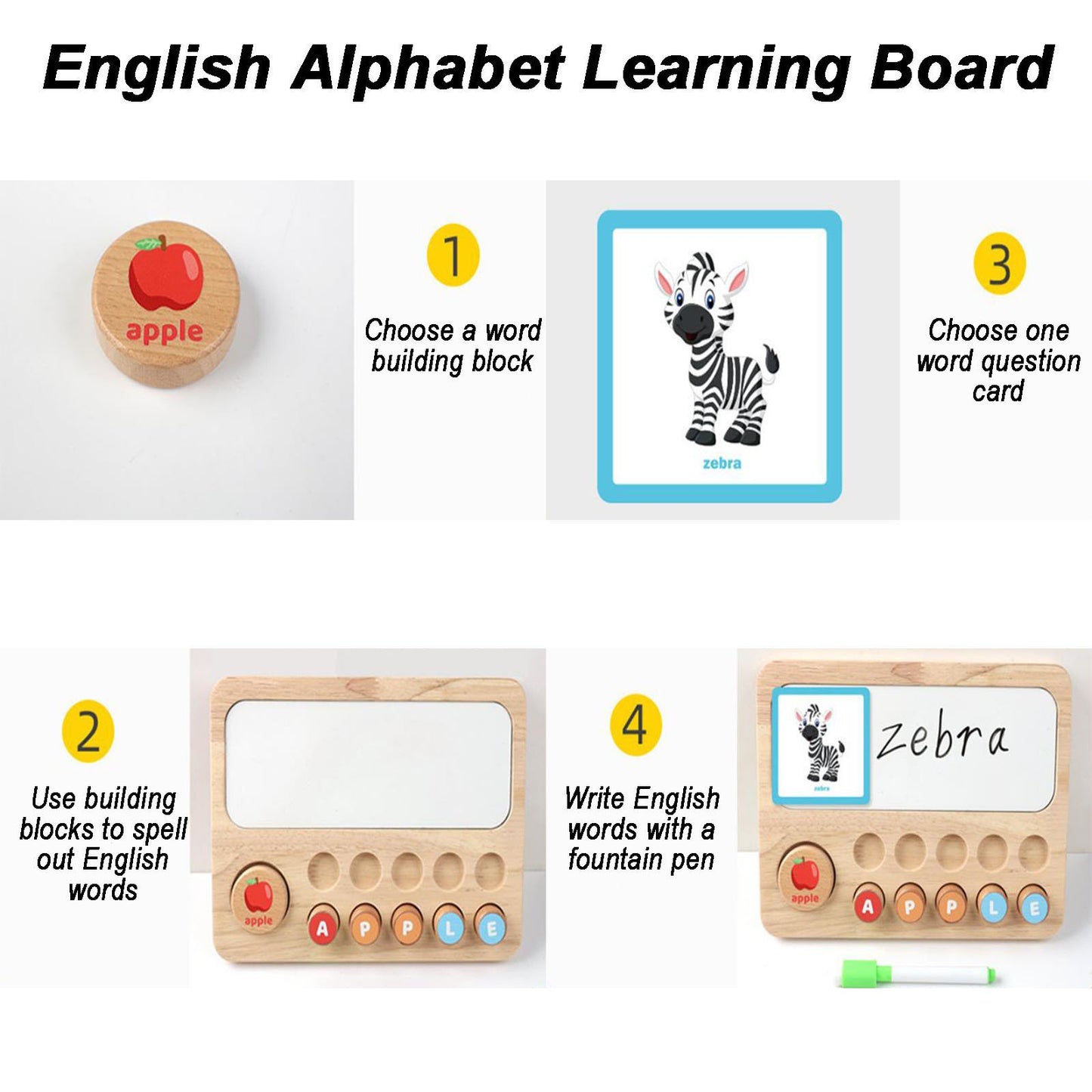 Alphabet & Numbers Recognition Board - Zghartoys