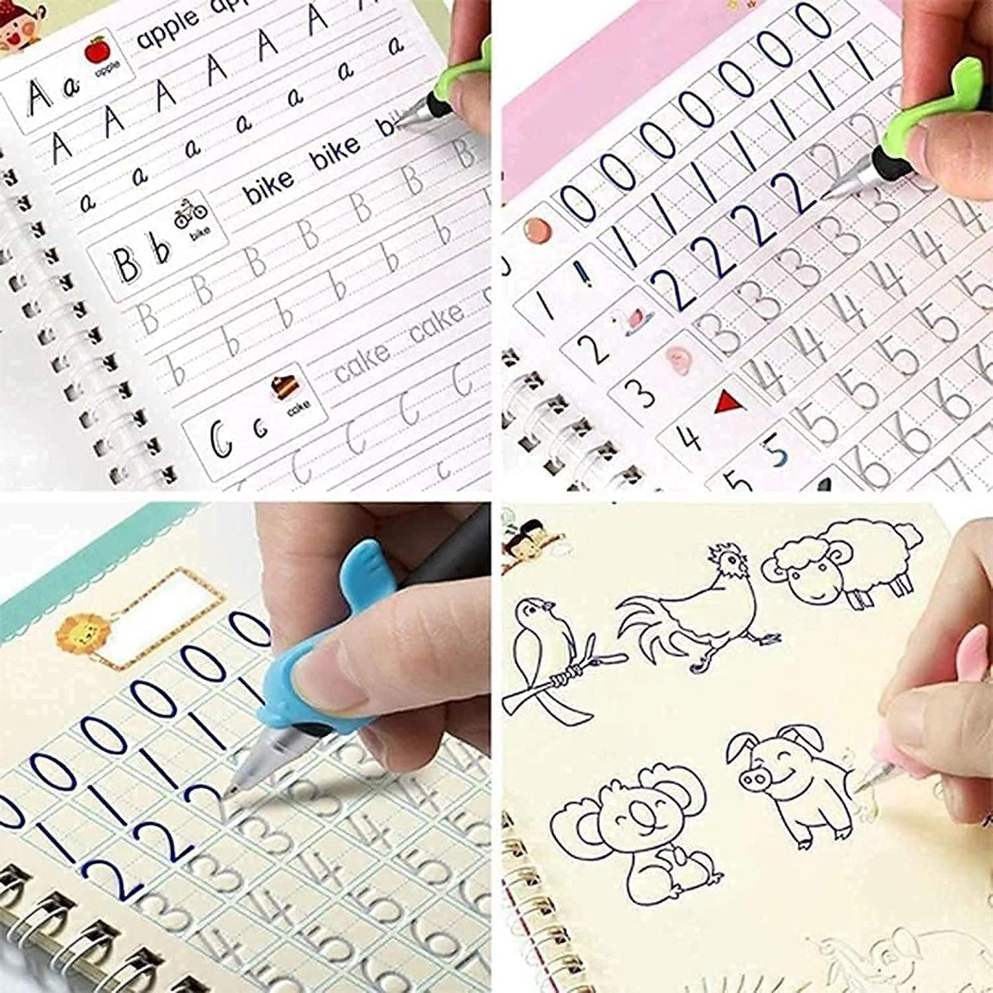 Magic Reusable Handwriting Workbook Set (4 Books) - Zghartoys
