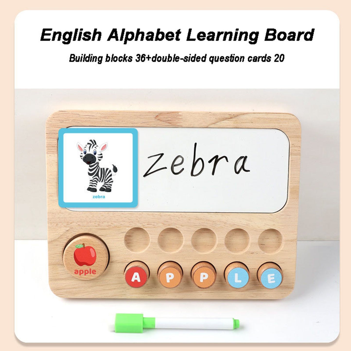 Alphabet & Numbers Recognition Board - Zghartoys