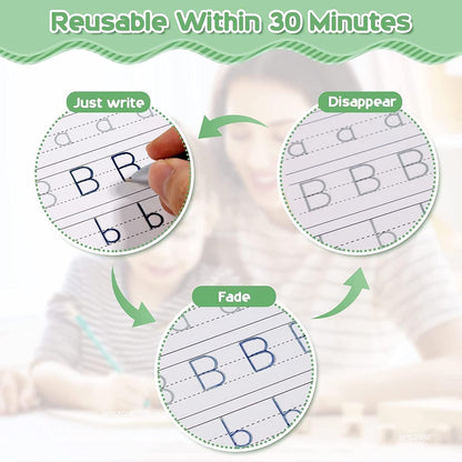 Magic Reusable Handwriting Workbook Set (4 Books) - Zghartoys